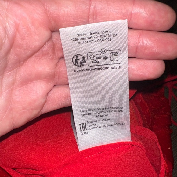 GANNI Sequinned Sleeveless Mini Dress in Red NWOT Last Chance Size 36 - Picture 13 of 15